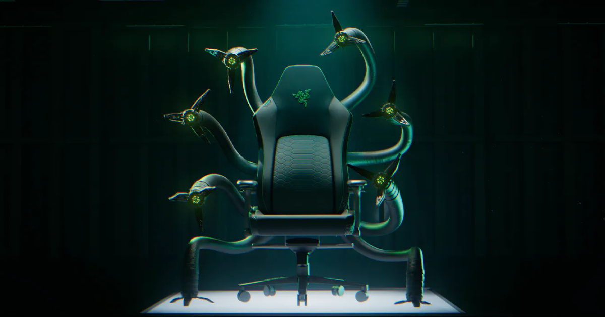 Razer Cthulhu - la prima sedia da gioco con tentacoli robotici e intelligenza artificiale