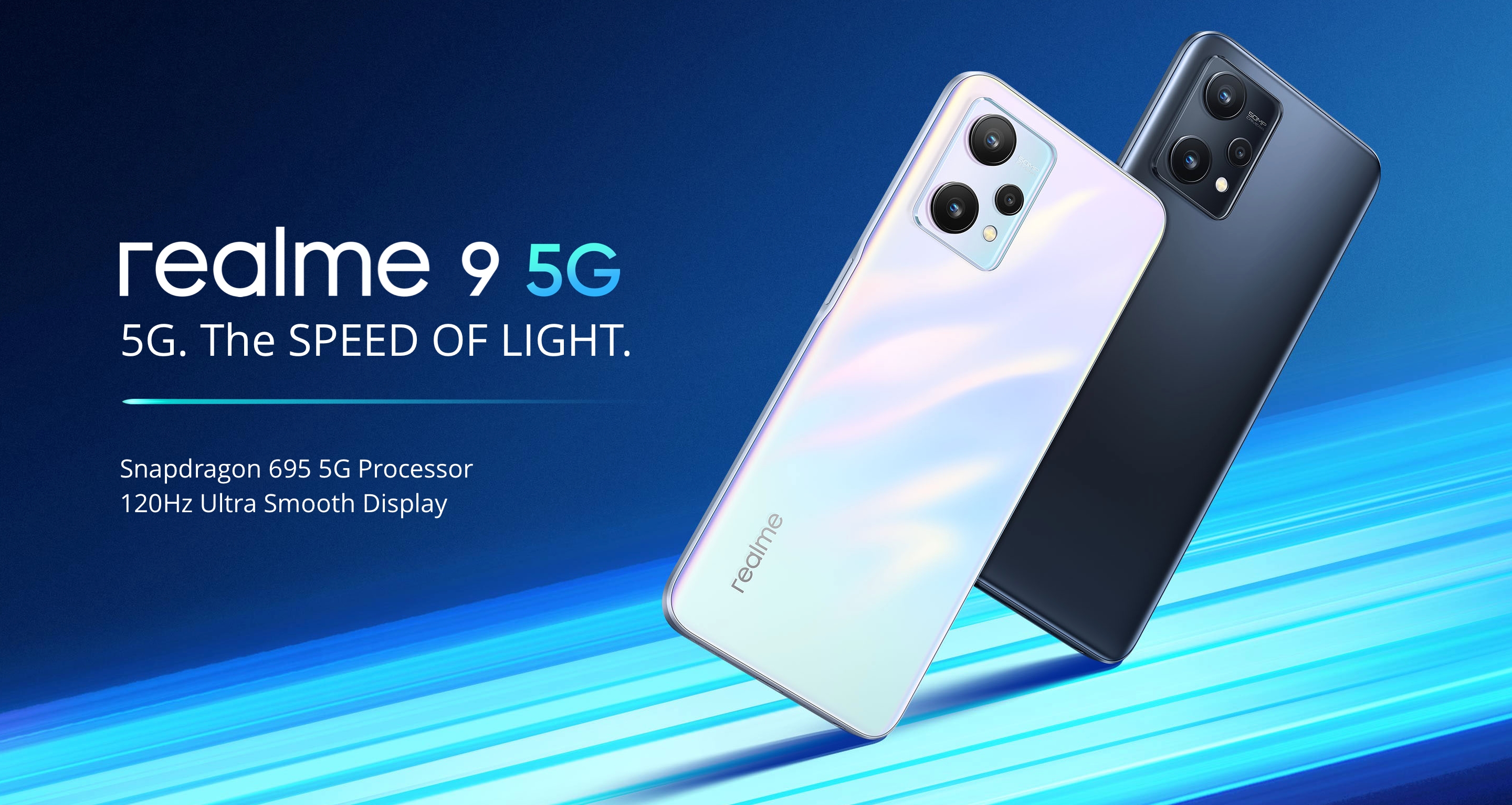 realme 9 5G con chip Snapdragon 695 e display a 120Hz "illuminato" sul sito ufficiale europeo dell'azienda realme 9 5G con chip Snapdragon 695 e display a 120Hz "illuminato" sul sito ufficiale europeo dell'azienda