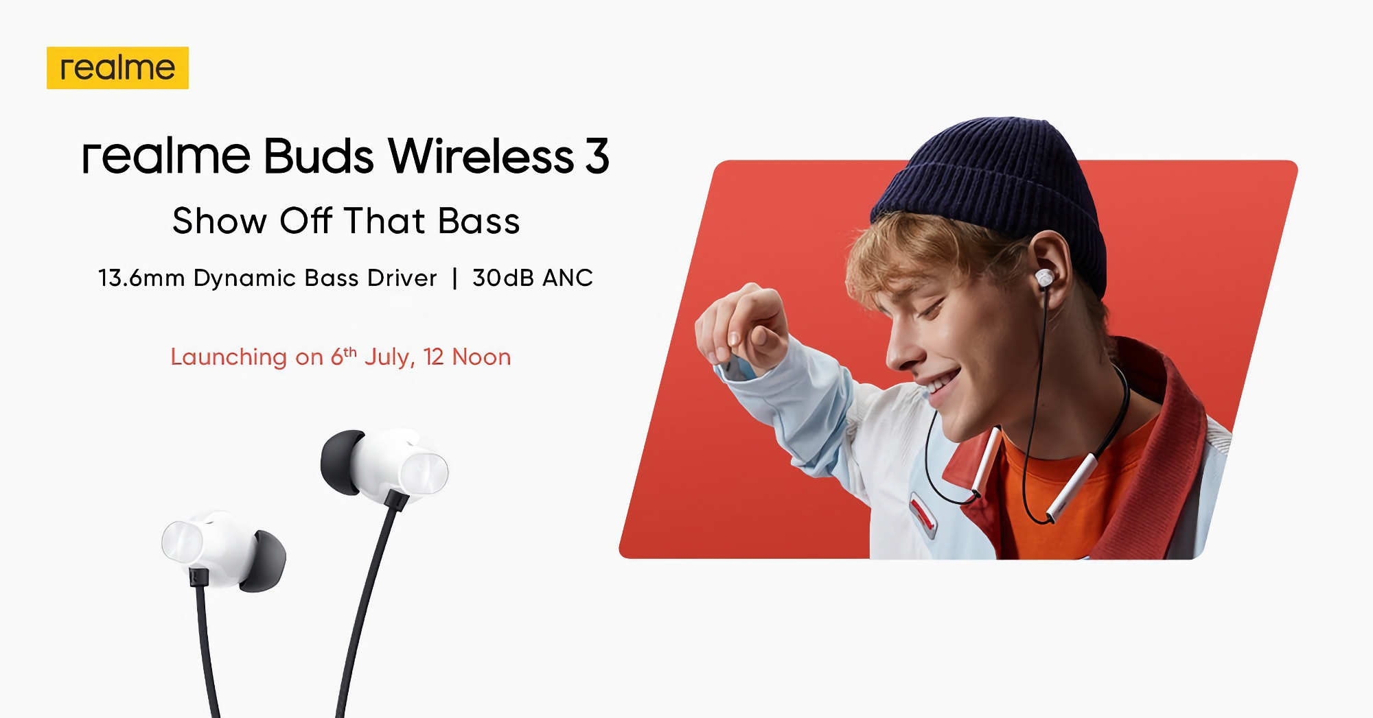 realme presenterà il 6 luglio le cuffie Buds Wireless 3 con ANC e audio spaziale a meno di 40 dollari