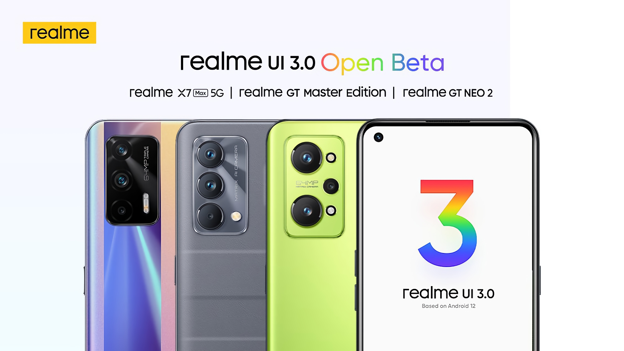Non solo realme GT Master Edition: anche realme GT Neo 2 e realme X7 Max 5G hanno ricevuto Android 12 beta con realme UI 3.0 Non solo realme GT Master Edition: anche realme GT Neo 2 e realme X7 Max 5G hanno ricevuto Android 12 beta con realme UI 3.0