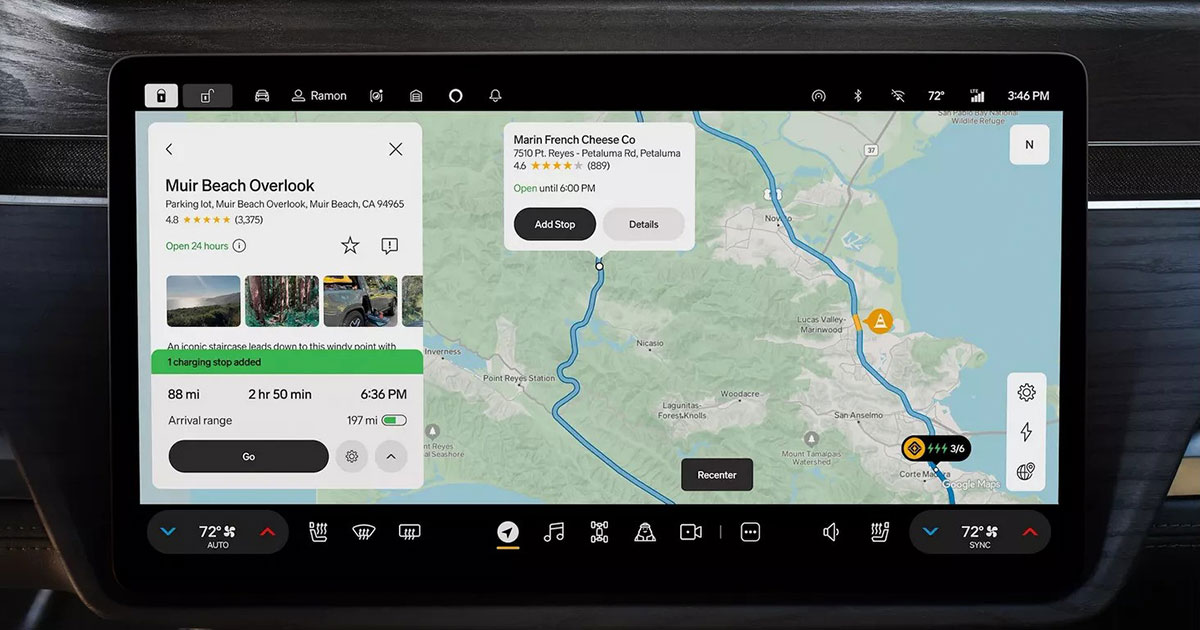 Corso per qualità: cosa significa l'integrazione di Google Maps per i proprietari di Rivian? Google Maps esplode a bordo di Rivian: integrazione per un navigatore migliorato