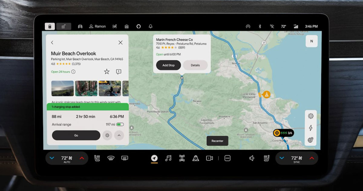 Collegare il mondo: Google Maps al livello successivo con il display di Rivian