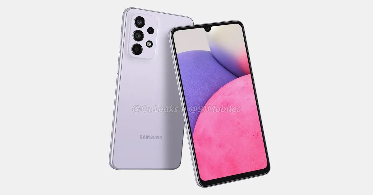 Samsung Galaxy A33 5G rivelato in rendering: 6.Display da 4", quad-camera e nessun jack da 3,5 mm Samsung Galaxy A33 5G rivelato in rendering: 6.Display da 4", quad-camera e nessun jack da 3,5 mm