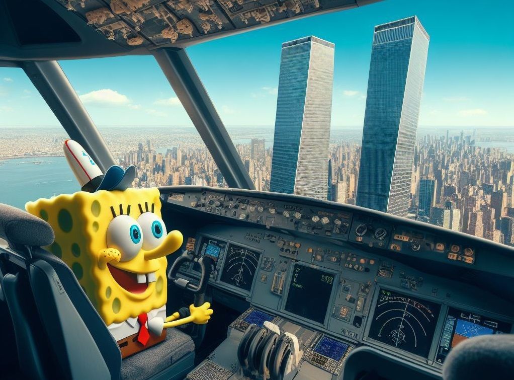 Gli utenti di Bing Image Creator hanno generato un'immagine dell'attacco terroristico dell'11 settembre, con Topolino e Sponge Bob che pilotano l'aereo. Gli utenti di Bing Image Creator hanno generato un'immagine dell'attacco terroristico dell'11 settembre, con Topolino e Sponge Bob che pilotano l'aereo.