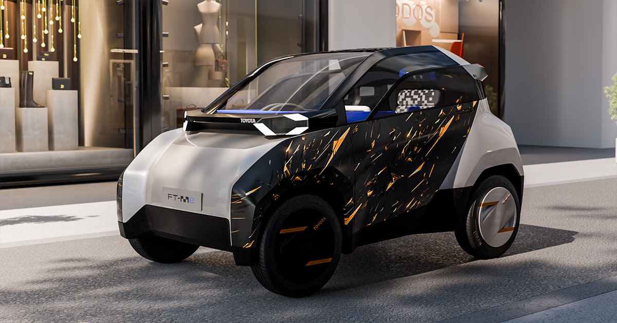 Il futuro della mobilità urbana: Toyota FT-Me con parcheggio rivoluzionario Toyota FT-Me: un'auto elettrica in miniatura che richiede solo mezzo posto auto