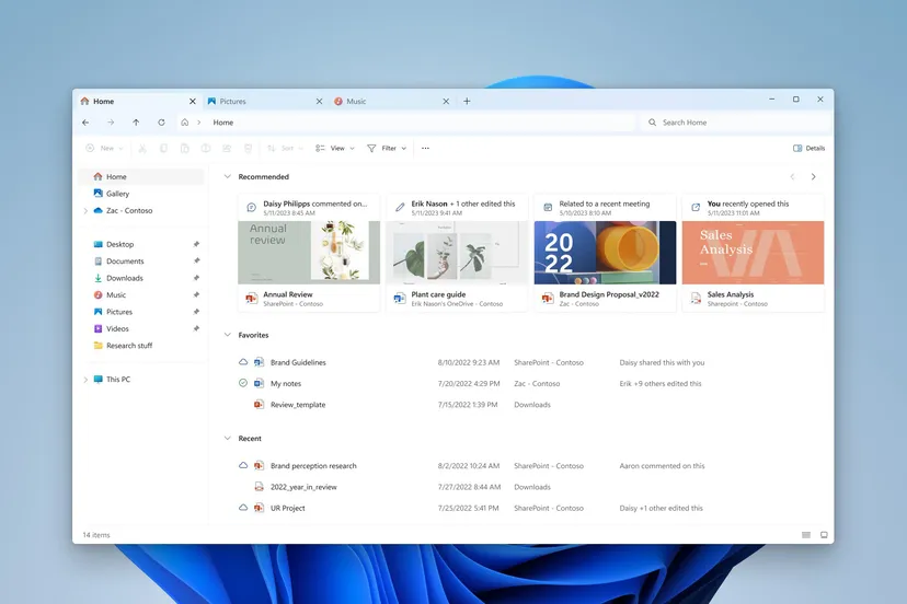 Microsoft testa la nuova build di Windows con Explorer aggiornato