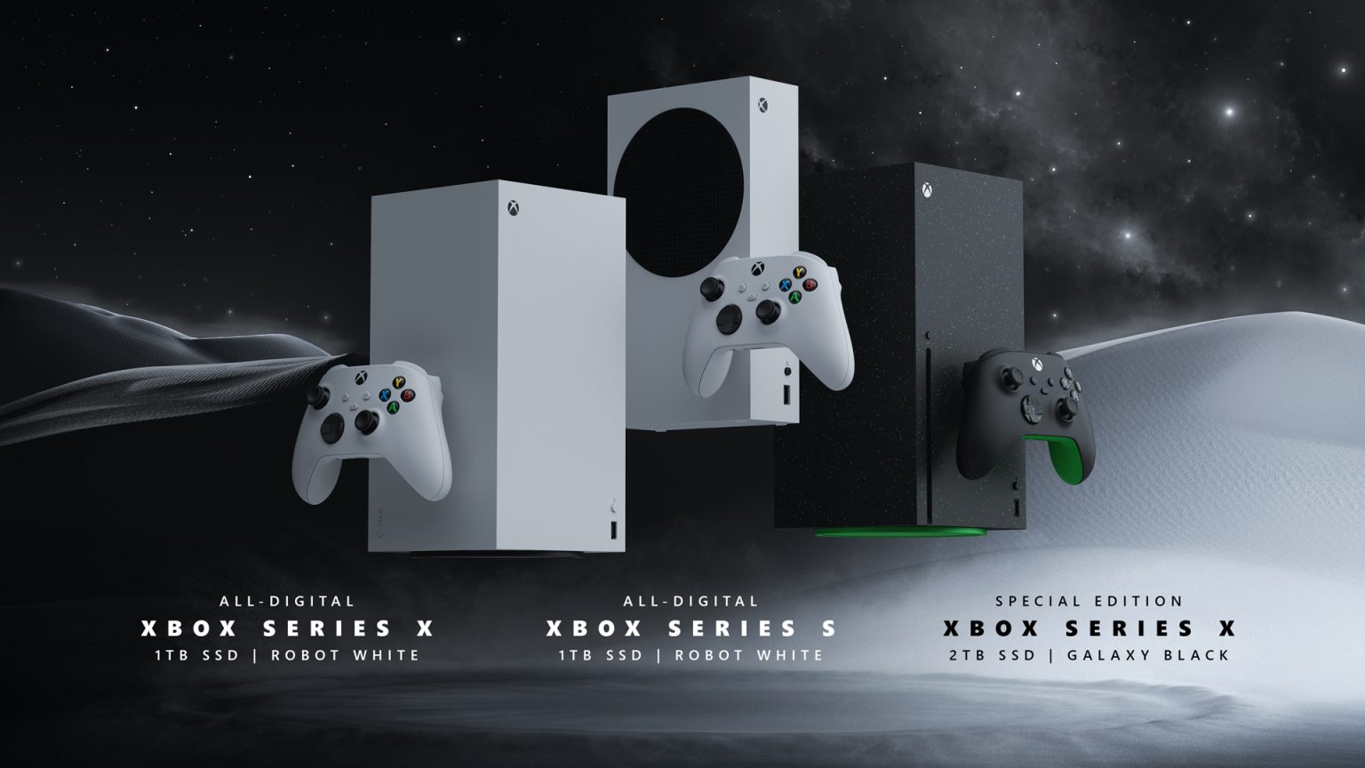 Microsoft ha presentato tre nuove versioni di Xbox: Xbox Series S e Xbox Series X 1 TB in Robot White, oltre a Xbox Series X 2 TB Microsoft ha presentato tre nuove versioni di Xbox: Xbox Series S e Xbox Series X 1 TB in Robot White, oltre a Xbox Series X 2 TB