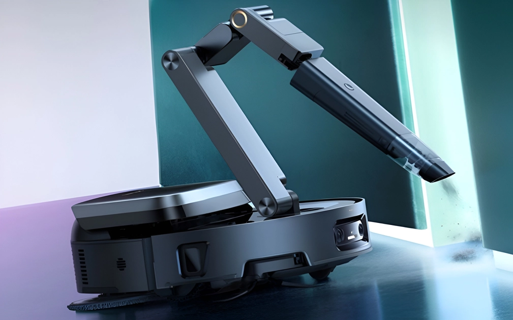NUOVO: Cyber 10 Ultra — robot aspirapolvere con un braccio meccanico
