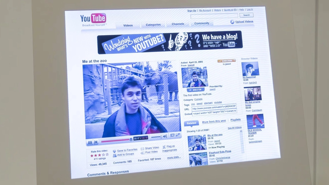 Rivoluzione retrò: Video Me at the zoo ora al V&A