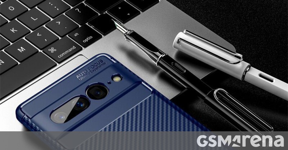 Il rendering della custodia trapelata di Google Pixel 7 Pro conferma che la visiera della fotocamera è qui per restare Il rendering della custodia trapelata di Google Pixel 7 Pro conferma che la visiera della fotocamera è qui per restare