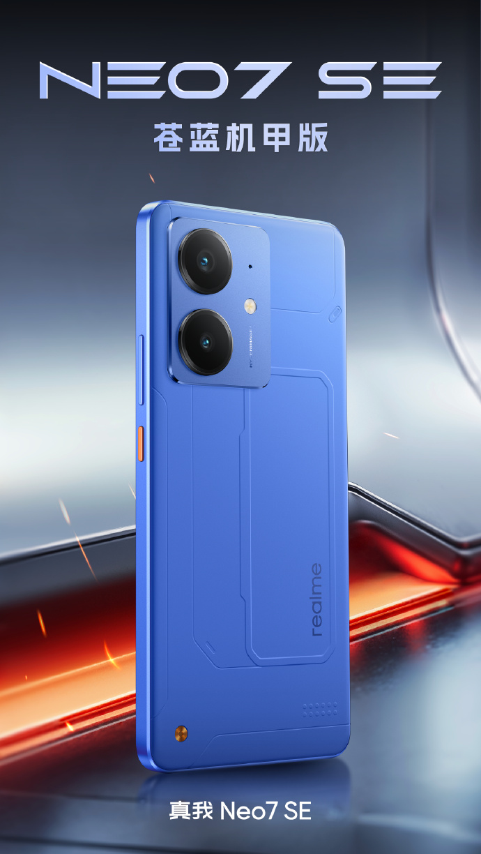 Realme Neo7 SE in colore blu Realme Neo7 SE in colore blu