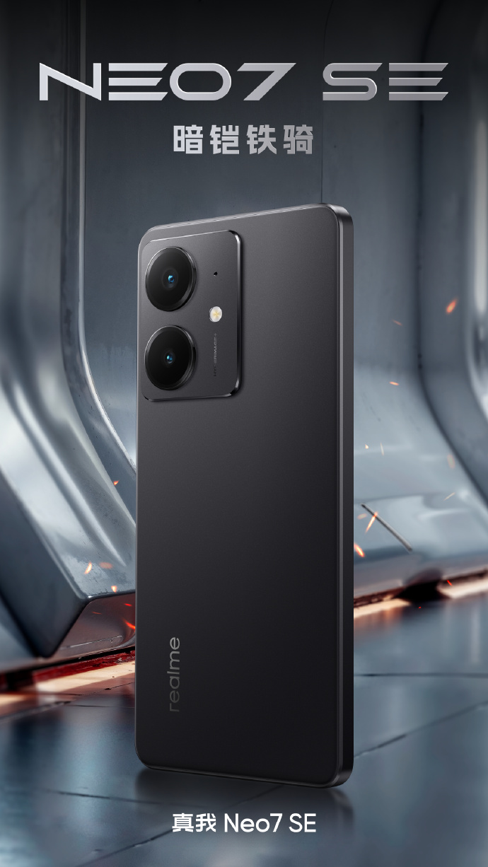 Realme Neo7 SE in colore nero Realme Neo7 SE in colore nero