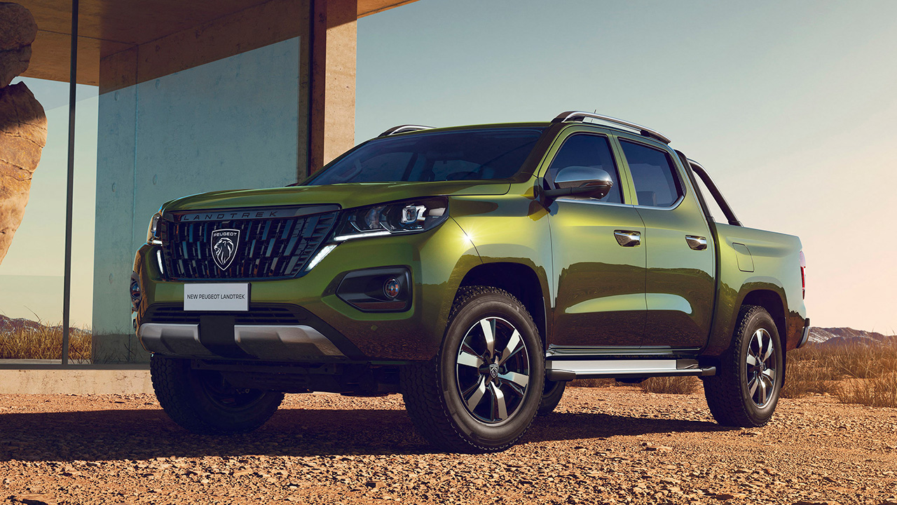 Il pick-up Peugeot Landtrek aggiornato - vista anteriore Il pick-up Peugeot Landtrek aggiornato - vista anteriore