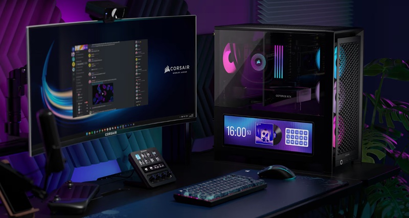 Corsair Frame 4000D LCD RS ARGB con Display Xeneon Edge