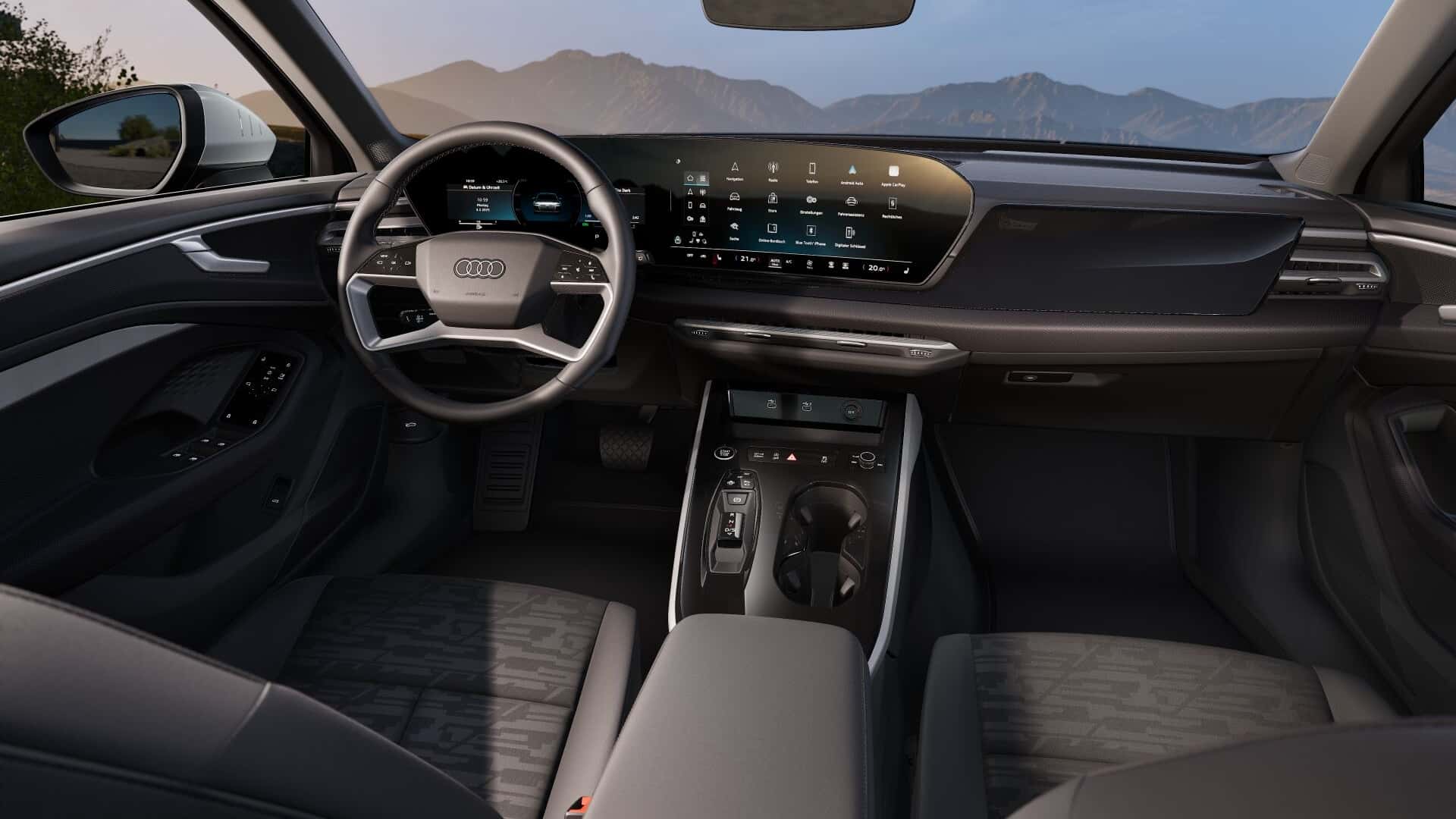 Design degli interni dell'Audi A6 Avant nella configurazione base Design degli interni dell'Audi A6 Avant nella configurazione base