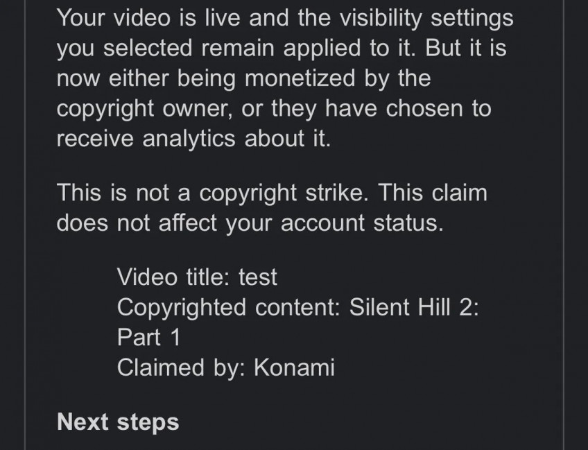 Konami ha spifferato tutto? Un blogger ha fatto bloccare il suo streamer dai giapponesi per "violazione del copyright di Silent Hill 2: Part 1".-2 Konami ha spifferato tutto? Un blogger ha fatto bloccare il suo streamer dai giapponesi per "violazione del copyright di Silent Hill 2: Part 1".-2