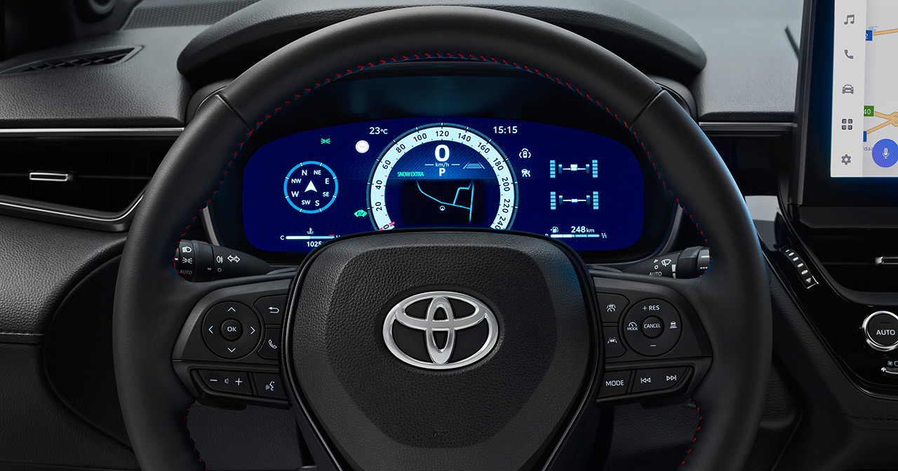 Griglia anteriore unica della Toyota Corolla Cross GR Sport