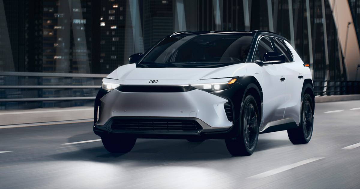 2025 Toyota bZ4X Nightshade Edition - Perla Wind Chill - Vista laterale