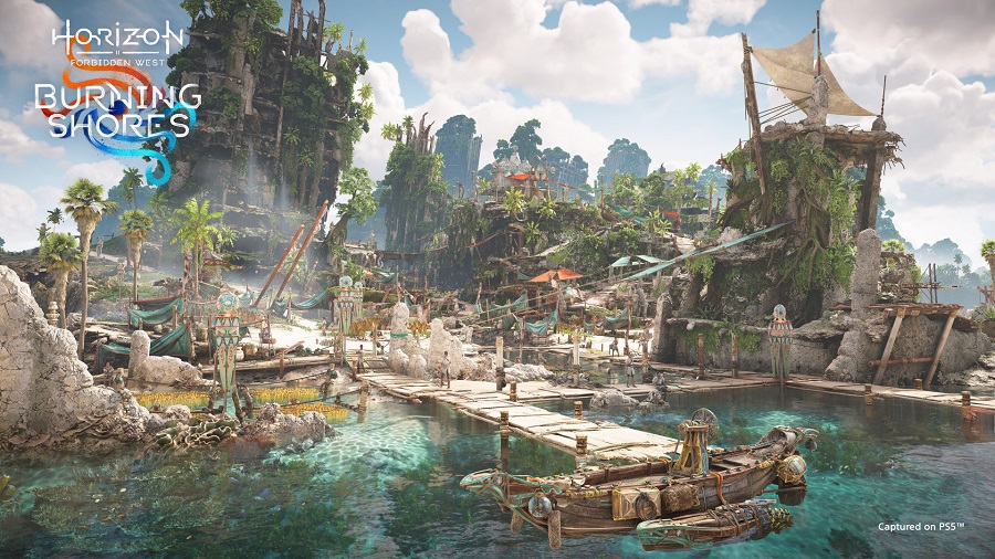 Sony ha pubblicato nuovi screenshot dell'add-on Burning Shores per Horizon Forbidden West. Viene mostrato anche un breve filmato della tribù dei Quen Navigator.-4 Sony ha pubblicato nuovi screenshot dell'add-on Burning Shores per Horizon Forbidden West. Viene mostrato anche un breve filmato della tribù dei Quen Navigator.-4