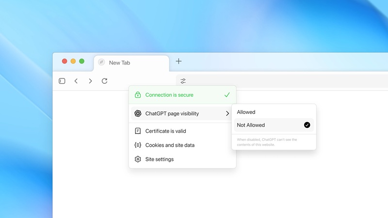 Interfaccia del nuovo browser