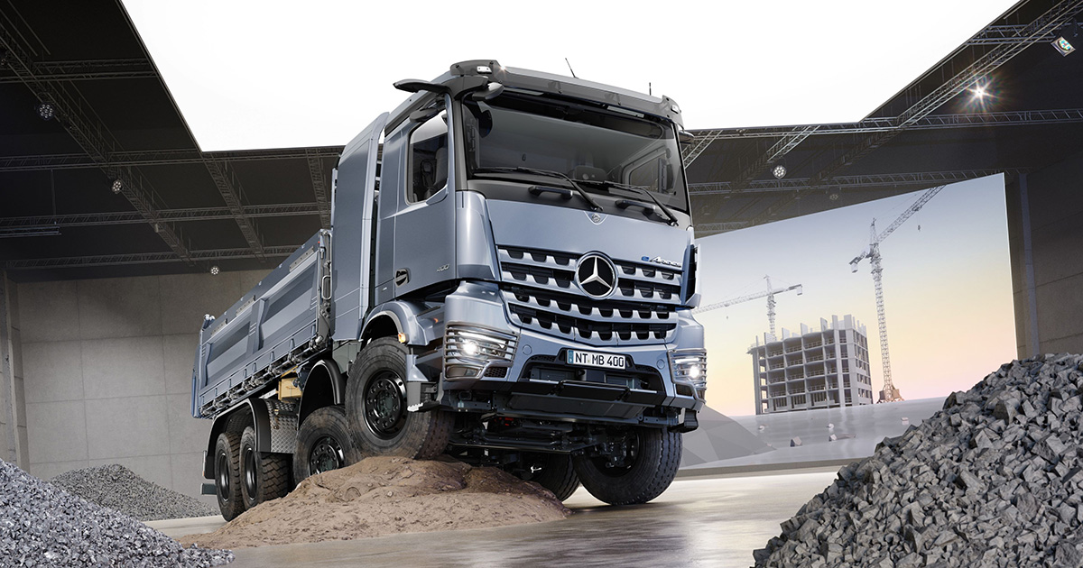 Mercedes-Benz eArocs 400 alla fiera bauma Mercedes-Benz eArocs 400 alla fiera bauma