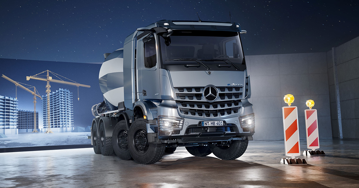 Mercedes-Benz eArocs 400 in cantiere Mercedes-Benz eArocs 400 in cantiere