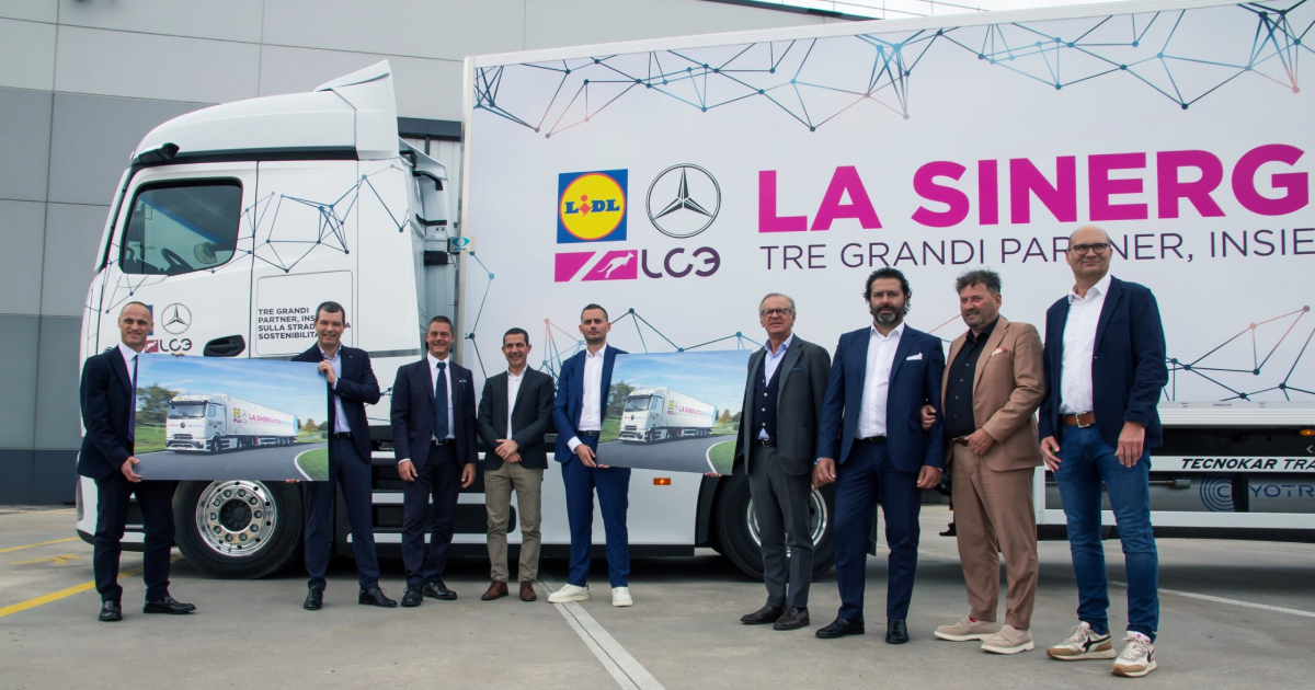 Lidl Italia è la prima azienda in Italia con un Mercedes-Benz eActros 600 completamente elettrico