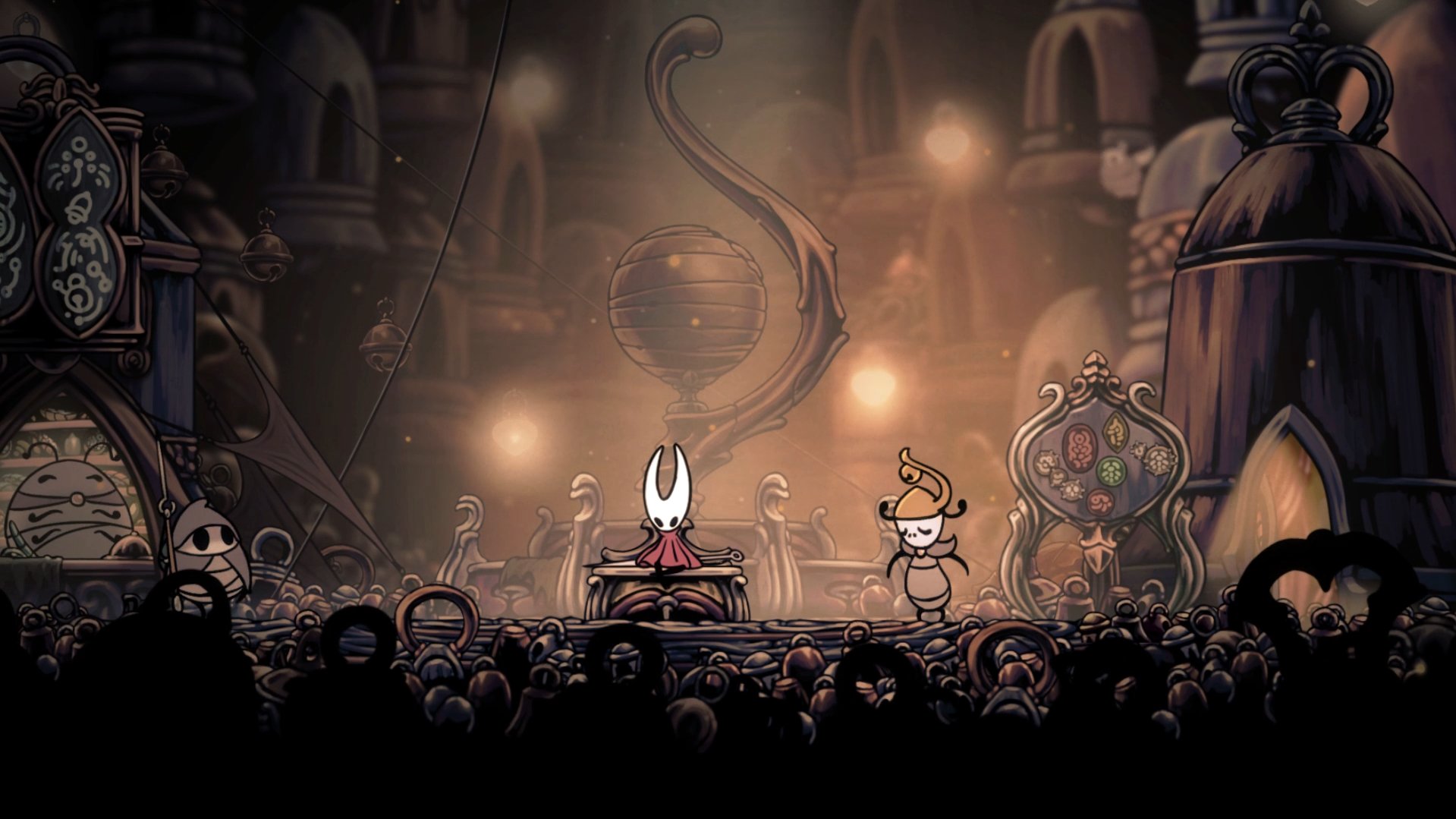 Schermata di Hollow Knight: Silksong, che mostra le ombre dettagliate Schermata di Hollow Knight: Silksong, che mostra le ombre dettagliate