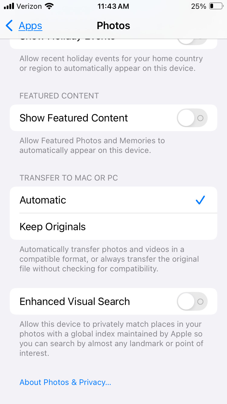 Ricerca visiva migliorata su iPhone