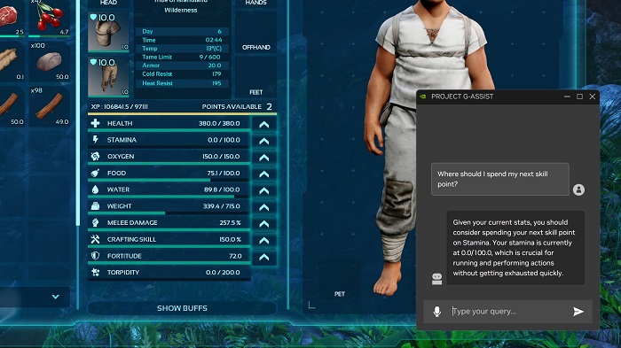 Project G-Assist di NVIDIA: un'IA innovativa che personalizzerà il gioco, aiuterà con i walkthrough e spiegherà tutte le sfumature della trama.-4 Project G-Assist di NVIDIA: un'IA innovativa che personalizzerà il gioco, aiuterà con i walkthrough e spiegherà tutte le sfumature della trama.-4