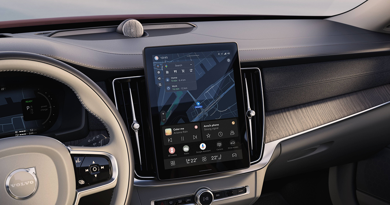 Interno della nuova Volvo S90 con isolamento acustico migliorato