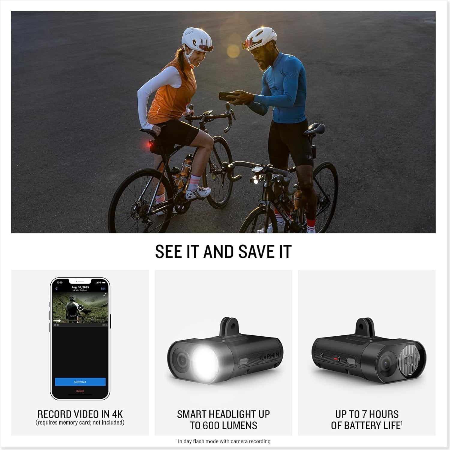 Telecamera 4K per il faro della bicicletta Telecamera 4K per il faro della bicicletta