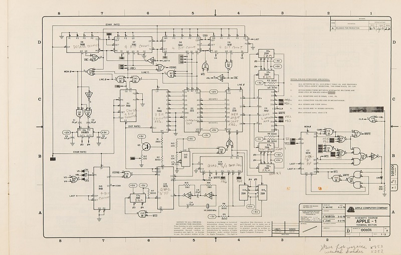 Un vecchio computer Apple-1.