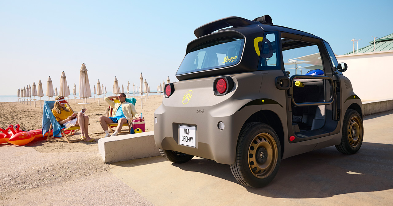 Design degli interni del Citroën Ami Buggy