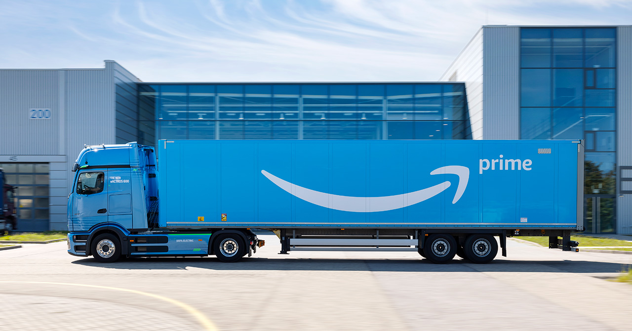 Mercedes-Benz eActros 600 Mercedes-Benz eActros 600 in livrea Amazon.
