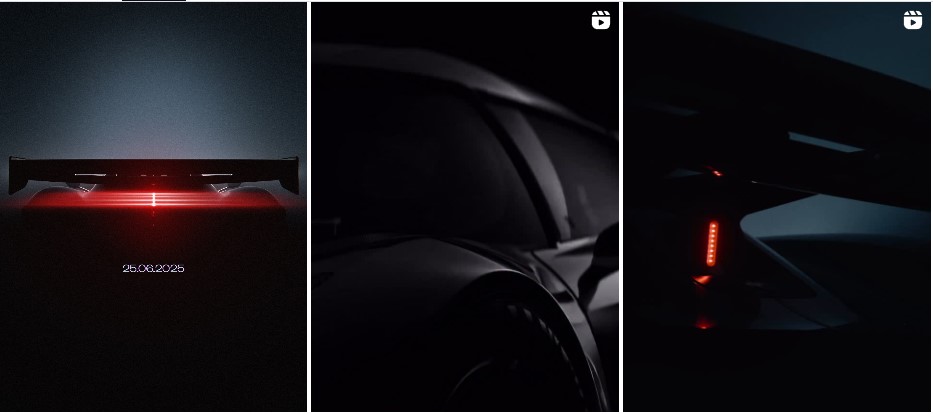 Screenshot of teasers on Koenigsegg's Instagram page
