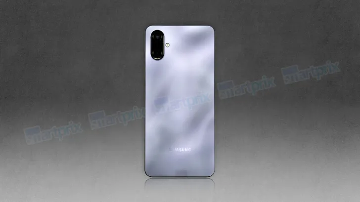Render di Samsung Galaxy F06 in colore viola Render di Samsung Galaxy F06 in colore viola