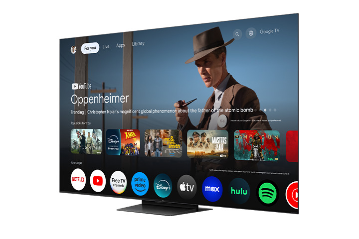 Interfaccia utente TCL QM7K dal lato Interfaccia utente TCL QM7K dal lato