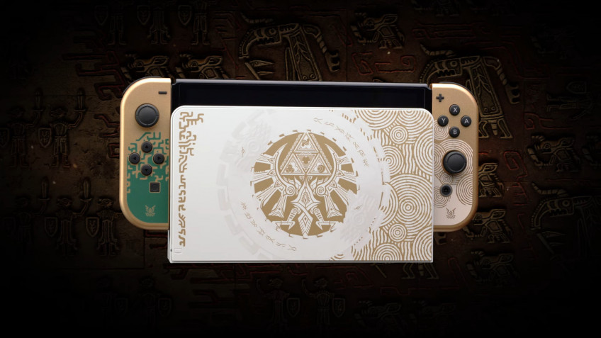 Nintendo ha presentato un'edizione limitata della console Switch OLED, che riprende lo stile di The Legend of Zelda: Tears of the Kingdom.-5 Nintendo ha presentato un'edizione limitata della console Switch OLED, che riprende lo stile di The Legend of Zelda: Tears of the Kingdom.-5