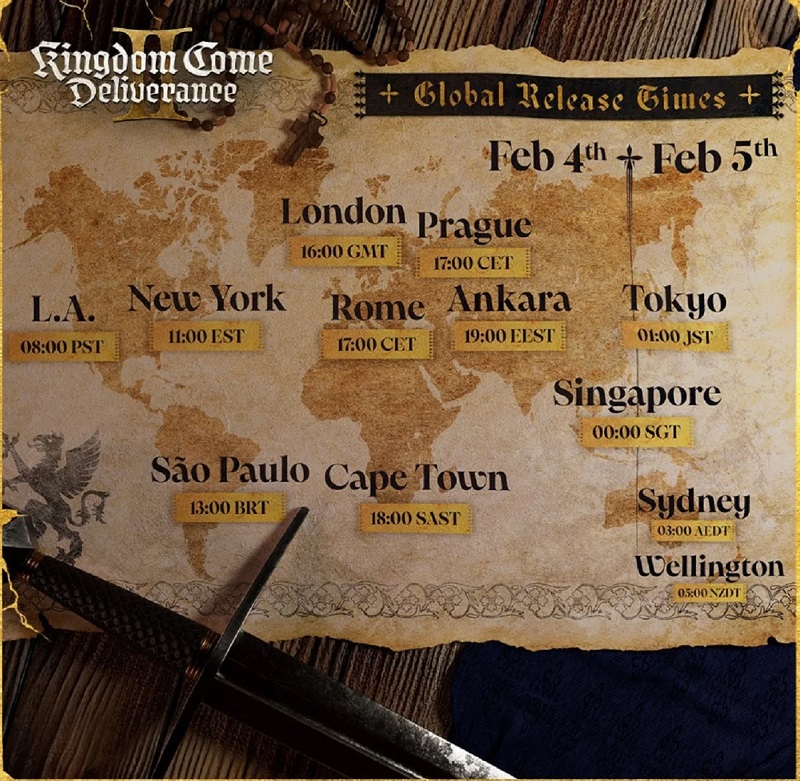 Kingdom Come: Deliverance 2 mappa di rilascio Kingdom Come: Deliverance 2 mappa di rilascio