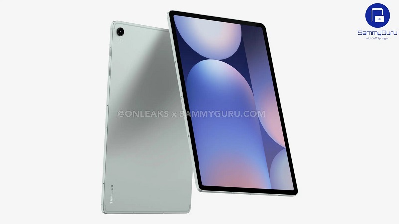 Rendering CAD del Galaxy Tab S10 FE+