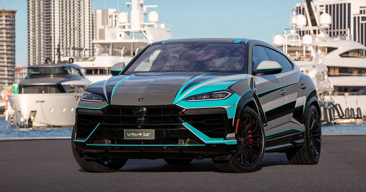 Lamborghini Urus SE con un'esclusiva verniciatura di design ad Art Basel