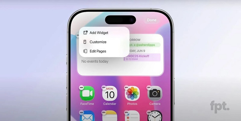 Il design della nuova tastiera in iOS 19