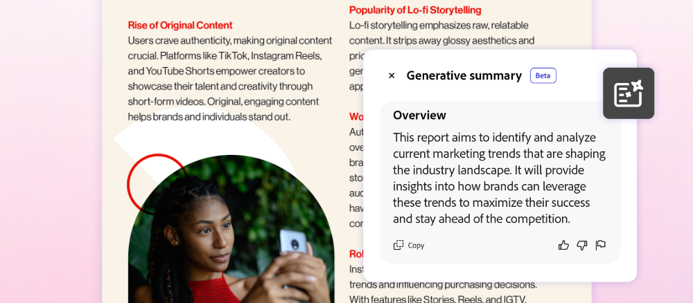 Adobe ha aggiunto l'intelligenza artificiale generativa ad Acrobat per facilitare il lavoro con i documenti-2 Adobe ha aggiunto l'intelligenza artificiale generativa ad Acrobat per facilitare il lavoro con i documenti-2