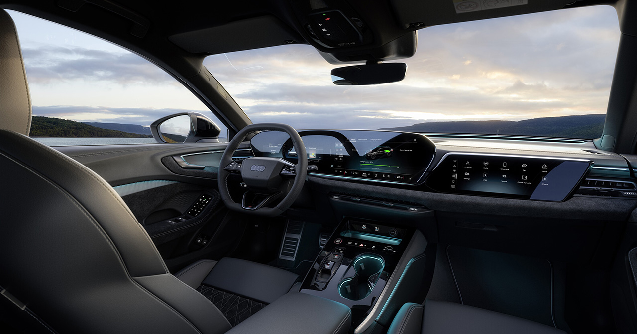 Interni dell'Audi A5 e-hybrid Interni dell'Audi A5 e-hybrid