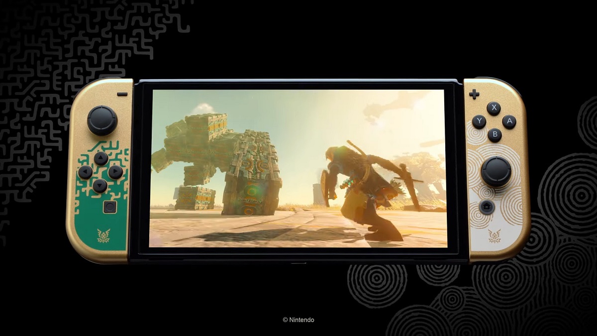Nintendo ha presentato un'edizione limitata della console Switch OLED, che riprende lo stile di The Legend of Zelda: Tears of the Kingdom. Nintendo ha presentato un'edizione limitata della console Switch OLED, che riprende lo stile di The Legend of Zelda: Tears of the Kingdom.