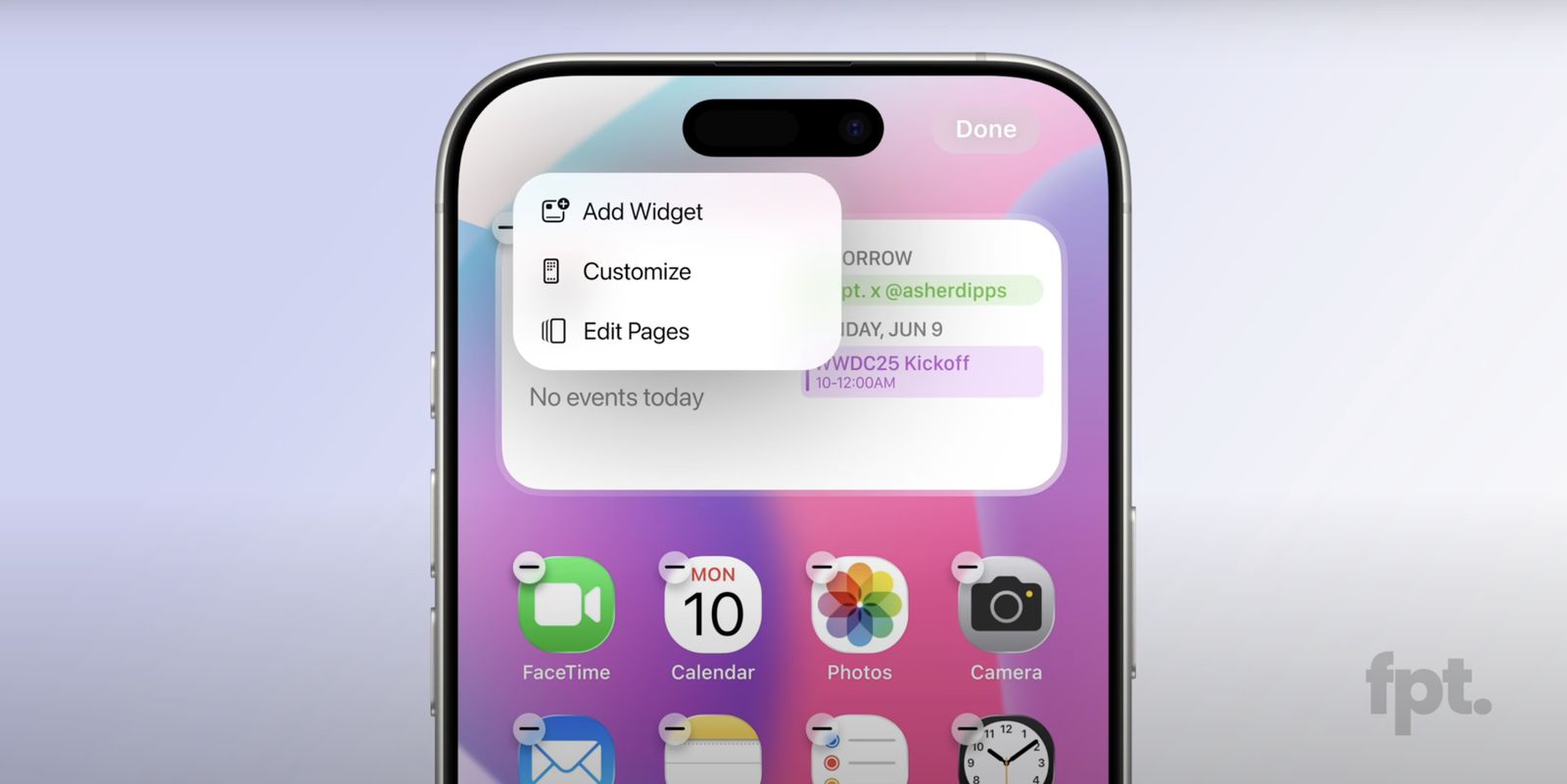 Presunto menu di iOS 19 Presunto menu di iOS 19