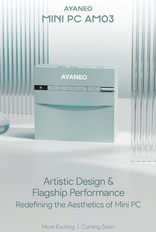 Mini-PC Ayaneo AM03 nello stile di un lettore CD vecchio stile