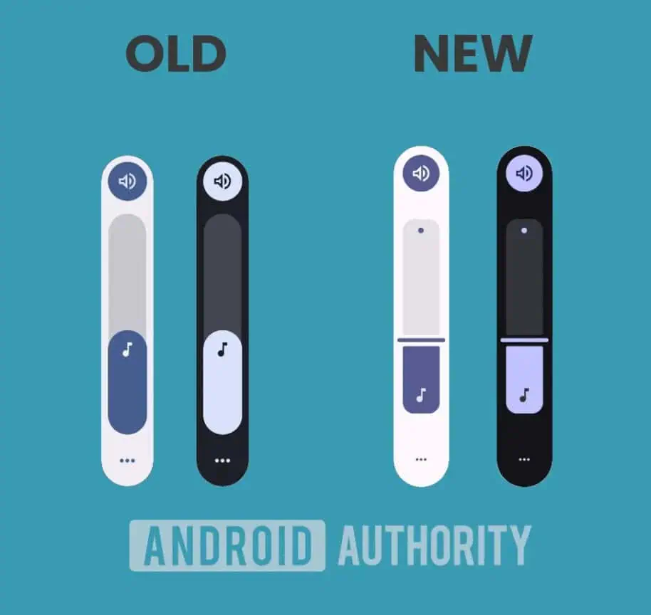 Design del cursore del volume Android 16
