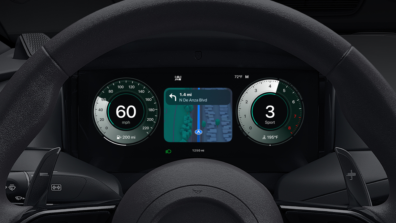 Cruscotto CarPlay Ultra con mappe